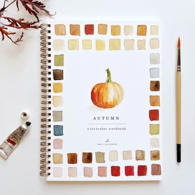 Emily Lex Studio Watercolor Workbook for Beginner,44 Spiral-Bound Pages Dispersed Beginner Friendly Watercolor Workbooks for Adults,Arts and Crafts Supplies Gift (Graden) - Image 3