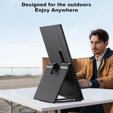 24" Large Portable Monitor, 1080P FHD 100Hz Laptop Screen Extender, 125% sRGB IPS Monitor Extender, USB C HDMI Office Gaming with Detachable Stand, Travel monitor for Window MAC Phone Xbox Switch - Image 9