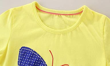 Baby Girls Summer Clothes Outfit,Cotton Top and Shorts Clothing Set Yellow 2t - Image 3
