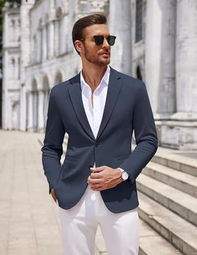 COOFANDY Mens Dress Sport Coats Casual Stylish Suit Jacket Blazer Big and Tall - Image 2