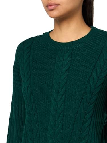 Tommy Hilfiger Womens Solid Crewneck Casual Sweater, Forest, XX-Large - Image 3