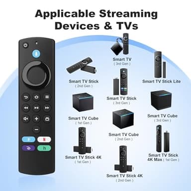 Replacement Remote Control for AMZ Fire Smart TVs Stick(4K/4K Max/Lite) TV Cube, Smart TV 3rd Gen, for Insignia-Toshiba-Pioneer Smart TV - Image 2