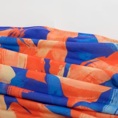 Women's 2024 Summer Bohemian Floral Printed Strapless Beach Party Long Maxi Dress Blue Orange - Image 6