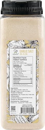 Soeos Garlic Salt 38.8 Ounce(1.1 kg), Bulk Garlic Salt Seasoning, Non GMO, Gluten Free, Ideal for Adding Flavor to Soups, Breads, Vegetables, Meats and More - Image 2