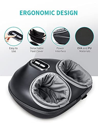 Nekteck Shiatsu Foot Massager with Heat, FSA Eligible Deep Kneading Therapy Air Compression, HSA Feet Massage Improve Blood Circulation Foot Wellness Soothing Pain Relief, Relax for Home Office Use - Image 4