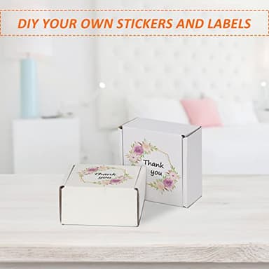 HORLIMER 4x4x2 inches Shipping Boxes Set of 100, White Corrugated Cardboard Box Literature Mailer - Image 4