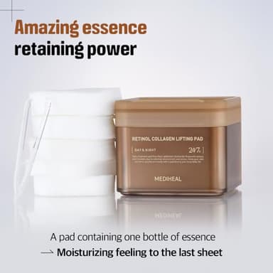 MEDIHEAL Retinol Collagen Lifting Pad - Vegan Face Hypoallergenic Pads with Retinol, Collagen - Lifting Pads for Enhancing Skin Texture Firmness 100 Pads - Image 2