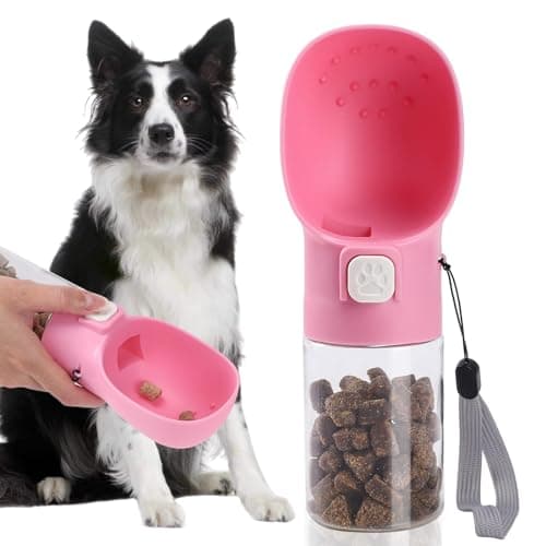Colorday Handheld Dog Treat Dispenser Built-in Clicker & Treat Pouch, Hand Feeder for Puppy Training Walking Hiking Traveling (6.7 OZ, Pink) - Image 1