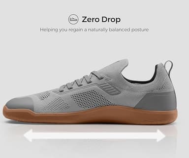 AIRHAS Men's Barefoot Shoes Zero Drop Wide Toe Box Minimalist Gym Shoes for Men Deadlift Cross Training Sneakers (Dark Grey/Gum,13.0) - Image 2
