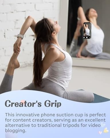 MagSuction Max Magnetic Suction Phone Mount for MagSafe, Hands-Free Phone Holder, Compatible with iPhone MagSafe Phone Case, Perfect for TikTok Videos and Selfies, Light Green - Image 7