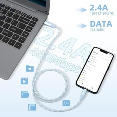 USB C to Lightning Cable 3 Pack 6FT Apple MFi Certified iPhone Fast Charger Fast Charging Type c to Lightning Cable for iPhone 14 13 12 11 Pro Max Xr Xs 8 and More - Image 6