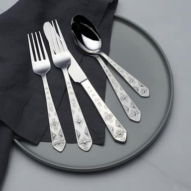 Towle Everyday Pueblo 20-Piece Stainless Steel Flatware Set, Service for 4 - Image 6