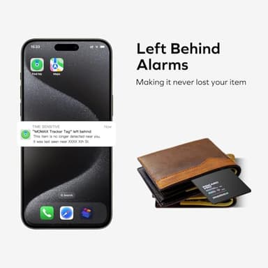 MOMAX Key Finder, Tracker Tag, Works with Apple Find My (iOS Only), Key Tracker with APP,Sound Location, Key Locator Tracker for Luggage, Suitcase, Wallet, Pet, Kid - Image 6