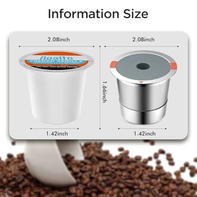 Noalto Reusable K Cups and Coffee Pods,Universal stainless steel k Cups for Keurig 2.0 and 1.0 Coffee Makers machine(2pack) - Image 8