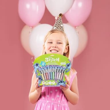 Disney Stitch 10 Piece Plant Based Lip Gloss, Girls Party Favors, First Makeup Set for Girl, Perfect for Parties, Sleepovers, and Birthday Gifts, Ages 3+, by Townley Girl - Image 6