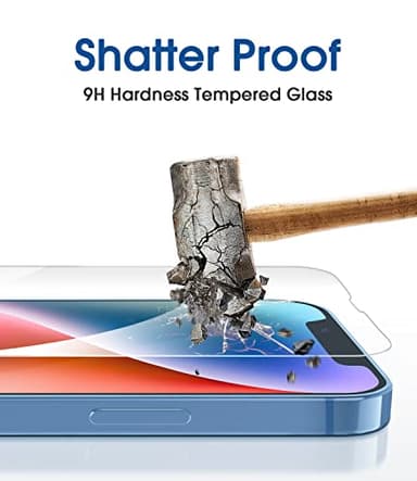 amFilm Tempered Glass Screen Protector + Camera Lens Protector for iPhone 14 6.1, Easy OneTouch Installation, Auto-alignment, Bubble Free Case Friendly, Anti-Scratch (Pack of 2) - Image 6