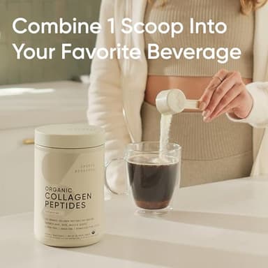 Sports Research Organic Collagen Peptides - Hydrolyzed Type I & III Collagen Protein Powder Made Sustainably from Grass-Fed Cows - Unflavored - 30 Servings - Image 3