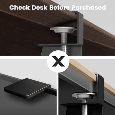 DQCGLY Keyboard Tray Under Desk, Slide Out Computer Keyboard & Mouse Tray with C Clamp-on Mount Easy to Install,30" W(Including Clamps) X 12" D Large Size,Black - Image 4