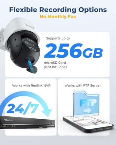 REOLINK PTZ Security Camera System 4K, IP PoE 360 Camera with Dual-Lens, Auto 6X Hybrid Zoomed Tracking, 355 Pan & 90 Tilt, Outdoor Surveillance, AI Detection, TrackMix PoE - Image 6