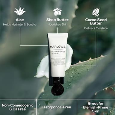 MARLOWE. No. 128 Men's Facial Lotion with Sunscreen SPF 50, 3.4 oz, Oil-Free, Lightweight Daily Face Moisturizer for Men, Includes Natural Extracts to Hydrate, Nourish & Soothe - Image 4