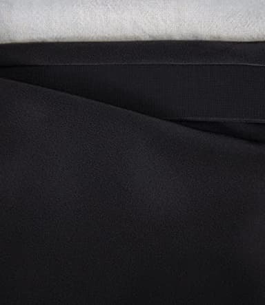Women's Satin High Waist Hidden Elasticized Waistband Flared Casual A Line Midi Skirt (Black, Small) - Image 3