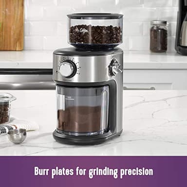Mr. Coffee Burr Coffee Grinder Automatic Grinder with 18 Presets for French Press Drip and Espresso 18-Cup Capacity Stainless Steel - Image 2