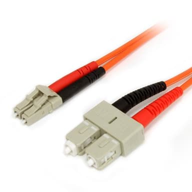StarTech.com 5m Fiber Optic Cable - Multimode Duplex 62.5/125 LSZH Fiber Jumper Cord - LC/SC - Image 1