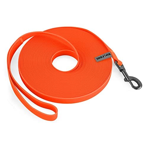 Wolfone 40ft Orange Long Leash - Waterproof Training Dog Leash for Recall, Swimming, Camping, Beach, Hunting, Walking - Image 1