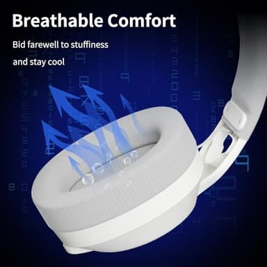 Black Emblem X2 Wireless Gaming Headset, 2.4GHz Gaming Headphones with Mic, Bluetooth 5.4, 50H Battery, Breathable Earcups, Lightweight Wireless Headset for PC/PS5/PS4/Switch - Image 5