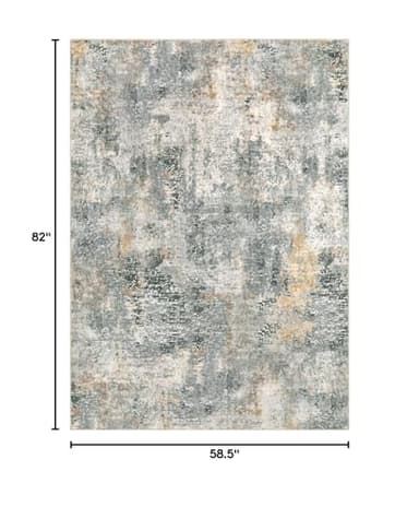 Lahome Washable 5x7 Area Rugs for Living Room, Grey Neutral Modern Abstract Rug for Bedroom Non Slip, Soft Contemporary Low Pile Indoor Carpet for Dorm Guest Dining Room Table Apartment - Image 2