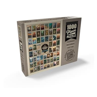 MyPuzzle 63 American National Parks: by Kenneth Crane, Vintage Poster - Premium 1000 Piece Jigsaw Puzzle for Adults - Image 2