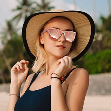MEETSUN Polarized Sunglasses for Women Men Trendy Classic Designer Retro Driving Sun Glasses 100% UV Protection - Coffee Frame/Gold Mirrored Lens - Image 2