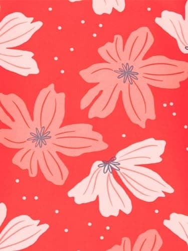 Simple Joys by Carter's Girls' Long Sleeve Zipper One Piece Swimsuit, Pink Floral, 3-6 Months - Image 4