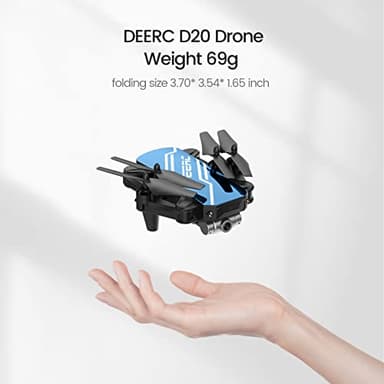 DEERC D20 Mini Drone with Camera for Kids, Remote Control Toys Gifts for Boys Girls with Voice Control, Gestures Selfie, Altitude Hold, Gravity Control, One Key Start, 3D Flips 2 Batteries, Blue - Image 6