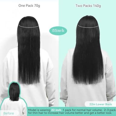 Ukira Brown Clip in Hair Extensions Real Human Hair, 22 Inch 75g Medium Brown Human Hair Clip in Extensions, Soft Straight Remy Human Hair Clip ins for Women Chocolate Brown Hair Extensions - Image 5