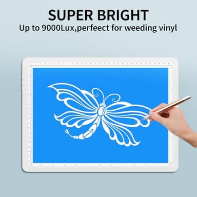 TOHETO Rechargeable A4 Light Pad for Diamond Painting, Ultra Bright Tracing Light Box for Drawing, Wireless Lightbox for Tracing and Drawing, Cordless Diamond Art Light Board for Sketching (White) - Image 7