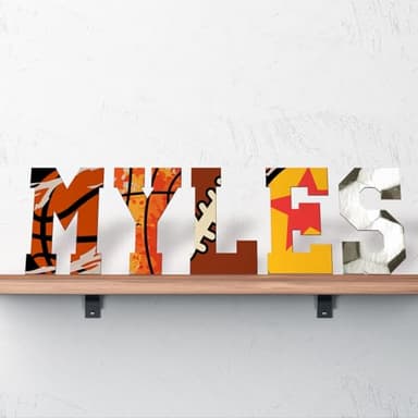 Wooden Letters 12 Inch, Large Wooden Letter R Shape Cutout Big Unfinished Vintage Sports Varsity Style Wood Alphabet Letters for Wall Decor Nursery Name Painting Crafts Party Room Home Decoration - Image 6