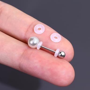 Melimarry 0.2 Inch Silicone Earring Backs Stopper Rings for Piercings, Clear Discs Rings Stabilizer Pads, Non Pull Piercing Discs Rings, 5mm Earlobe Support Patches (50 pcs), ML-DIS-RING-2024 - Image 2