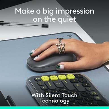 Logitech POP Mouse, Wireless Mouse with Customizable Emojis, SilentTouch Technology, Precision/Speed Scroll, Compact Design, Bluetooth, Multi-Device, OS Compatible - Graphite - Image 5