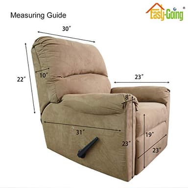 Easy-Going Recliner Chair Slipcover Reversible Sofa Cover Water Resistant Couch Cover Furniture Protector with Elastic Straps for Pets Dog (Recliner 22 inch, Chocolate/Beige) - Image 7