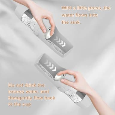 Dog Water Bottle Portable -Foldable Travel Water with Food Container, Leak Proof and Lightweight Water Bottle for Dogs,Dog Stuff Accessories Items,Lightweight & Convenient for Outdoor (Gray, Small) - Image 5