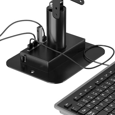 CTA Digital Hyperflex Kiosk Stand Heavy-Duty Universal VESA Compatible Desk Kiosk Mount with 4 USB 3.0 Data Transfer and Charge Hubs and Special Anti-Rust Coating - Black (ADD-QRUSBKB) - Image 2