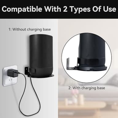 shinar Metal Wall Mount Compatible with Sonos Move and Sonos Move 2, Mount Accessory Stand Compatible with Sonos Move 1/2 Wall Bracket Max. 12 kg (Black) - Image 4