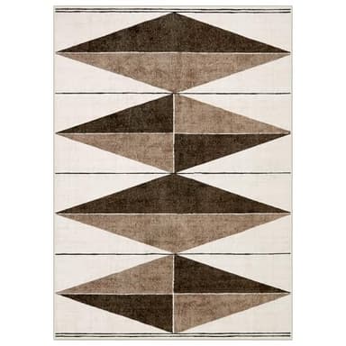 Hedlive Moroccan 8x10 Area Rugs, Soft Geometric Washable Rugs 8x10 Rugs for Living Room, Ultra-Thin Non-Slip Farmhouse Rug for Bedroom Large Rug for Office Dining Room (8x10ft,Khaki/Brown) - Image 7
