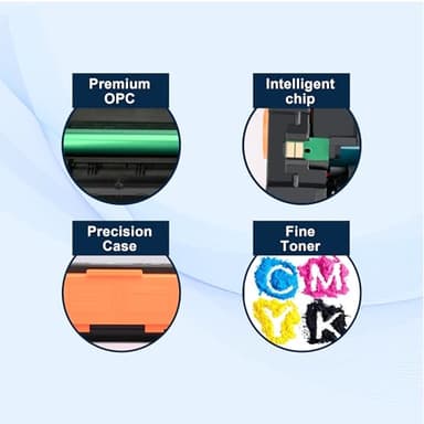 201A Toner Cartridges 4 Pack Works with HP Color Laserjet Pro MFP M277dw M252dw M277n M277c6 M252n M277 Printer (Black,Cyan,Magenta and Yellow) - Image 4