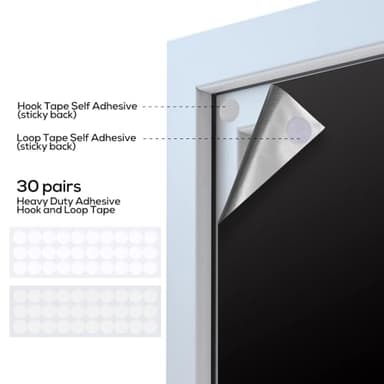 ULIGOOD Portable Blackout Shades (118" x 57") Travel Window Blackout Curtains, 100% Blackout Material Temporary Blackout Blinds for Baby Nursery, Bedroom, Caravan, Office or Travel Use - Image 4