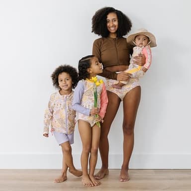 SwimZip Wide Brim Sun Hat | UPF 50+ Protection for Baby, Toddler, and Kids Beige - Image 3