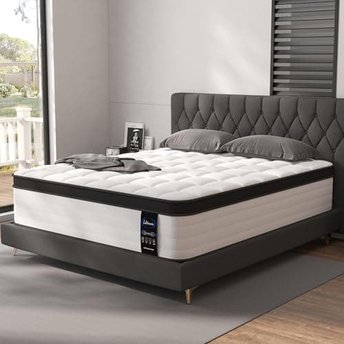 LETMOON King Size Mattress, 12 Inch Hybrid King Mattress Firm, Memory Foam and Pocket Springs, 3 Coils Strong Edge Support, Pressure Relief, Bed in Box - Image 1