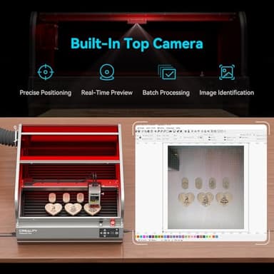 Falcon2 Pro 40W Enclosed Laser Engraver with Air Assist, Pilot Technology, Built-in Camera, Class 1 Laser Cutter and Engraver Machine for Wood, Metal, Batch Prodcuction, Engraving Area 400 * 415mm - Image 4