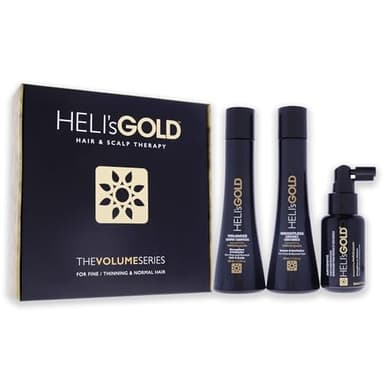 HELI's GOLD Volume Series Travel Kit - For Fine/Thin Hair - Strengthen/Repair - Volumize Shampoo - Weightless Conditioner - Scalp & Hair Revitalizer - Color Safe - 3 pc - Image 5